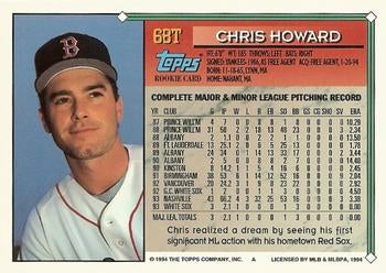 1994 Topps Traded Chris Howard 68T Boston Red Sox