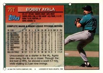 1994 Topps Traded Bobby Ayala 75T Seattle Mariners