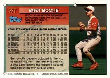 1994 Topps Traded Bret Boone 77T Cincinnati Reds