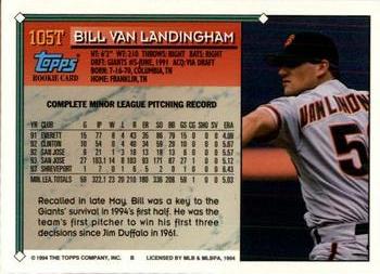 1994 Topps Traded William Van Landingham RC 105T San Francisco Giants