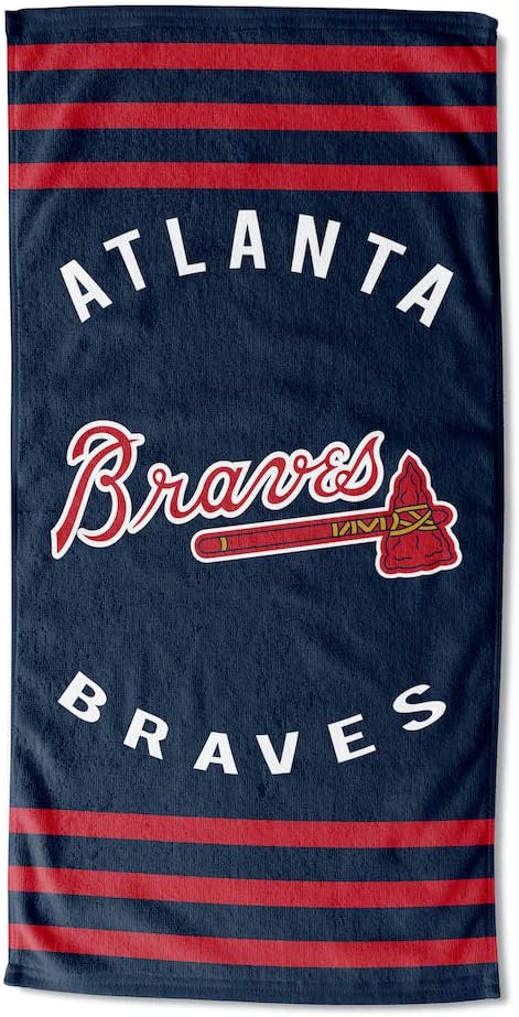 Atlanta Braves Stripes Beach Towel 30"x60" - walk-of-famesports