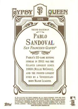 2012 Topps Gypsy Queen Pablo Sandoval # 105 San Francisco Giants