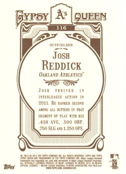 2012 Topps Gypsy Queen Josh Reddick # 116 Oakland Athletics