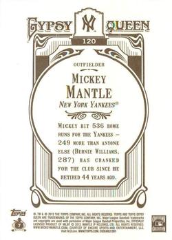 2012 Topps Gypsy Queen Mickey Mantle # 120a New York Yankees