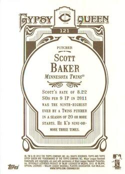 2012 Topps Gypsy Queen Scott Baker # 121 Minnesota Twins