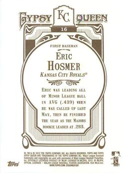 2012 Topps Gypsy Queen Eric Hosmer # 16a Kansas City Royals