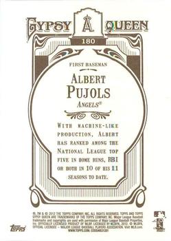 2012 Topps Gypsy Queen Albert Pujols # 180 Los Angeles Angels