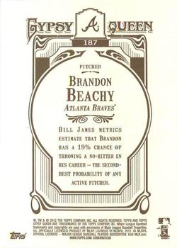 2012 Topps Gypsy Queen Brandon Beachy # 187 Atlanta Braves