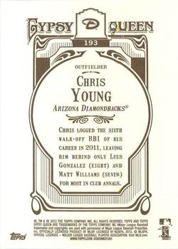 2012 Topps Gypsy Queen Chris Young # 193 Arizona Diamondbacks