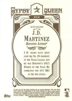 2012 Topps Gypsy Queen J.D. Martinez # 214 Houston Astros