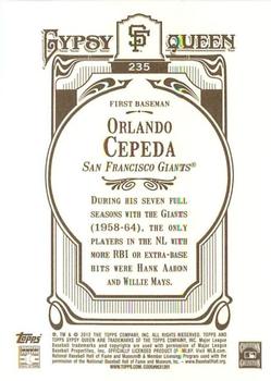 2012 Topps Gypsy Queen Orlando Cepeda # 235 San Francisco Giants