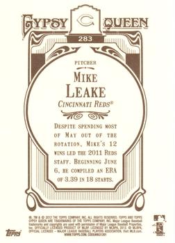 2012 Topps Gypsy Queen Mike Leake # 283 Cincinnati Reds