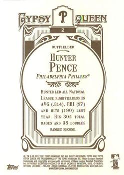 2012 Topps Gypsy Queen Hunter Pence # 2 Philadelphia Phillies