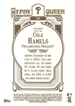 2012 Topps Gypsy Queen Cole Hamels # 30 Philadelphia Phillies
