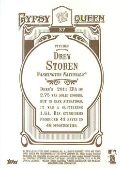 2012 Topps Gypsy Queen Drew Storen # 37 Washington Nationals