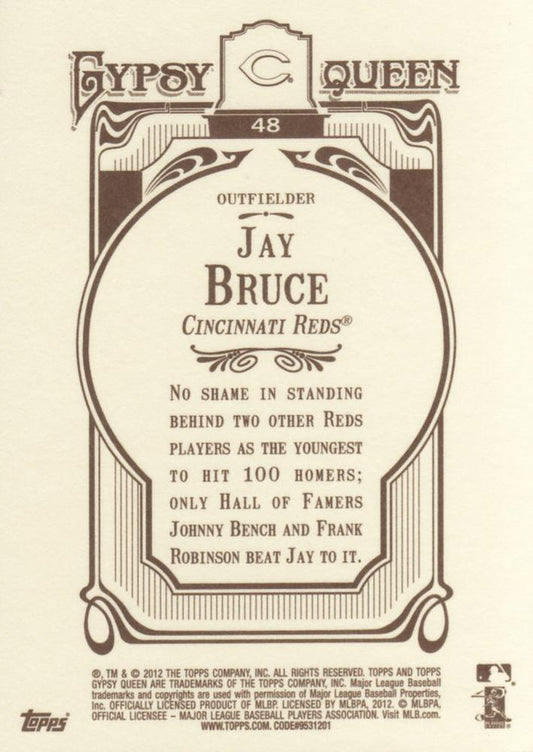 2012 Topps Gypsy Queen Jay Bruce # 48 Cincinnati Reds