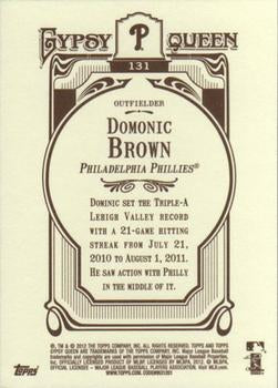 2012 Topps Gypsy Queen Domonic Brown # 131 Philadelphia Phillies