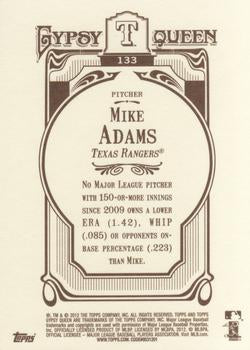 2012 Topps Gypsy Queen Mike Adams # 133 Texas Rangers