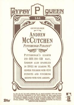 2012 Topps Gypsy Queen Andrew McCutchen # 144 Pittsburgh Pirates