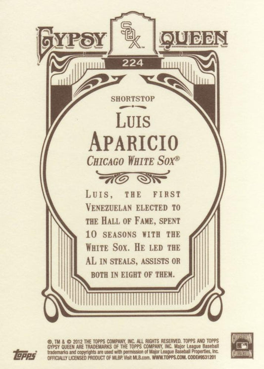 2012 Topps Gypsy Queen Luis Aparicio # 224 Chicago White Sox