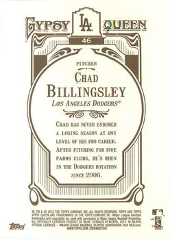 2012 Topps Gypsy Queen Chad Billingsley # 46 Los Angeles Dodgers