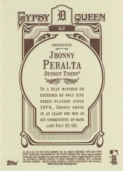 2012 Topps Gypsy Queen Jhonny Peralta # 62 Detroit Tigers