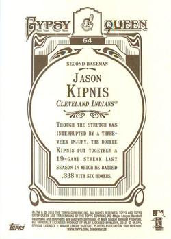 2012 Topps Gypsy Queen Jason Kipnis # 64 Cleveland Indians