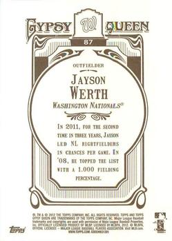 2012 Topps Gypsy Queen Jayson Werth # 87 Washington Nationals