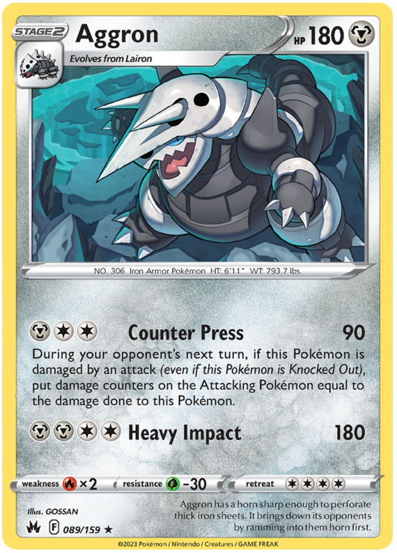 Sword and Shield Crown Zenith #89 Aggron