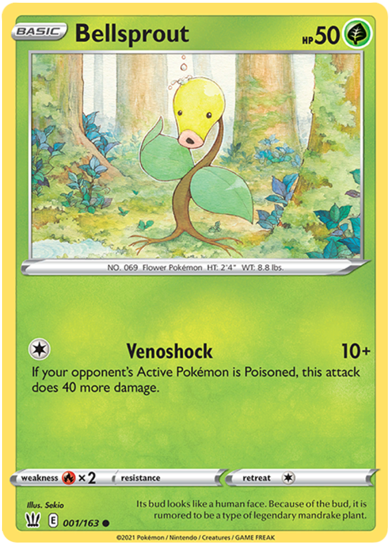 Sword and Shield Battle Styles 001 Bellsprout