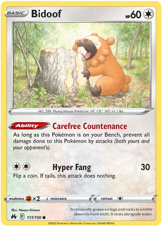 Sword and Shield Crown Zenith #111 Bidoof
