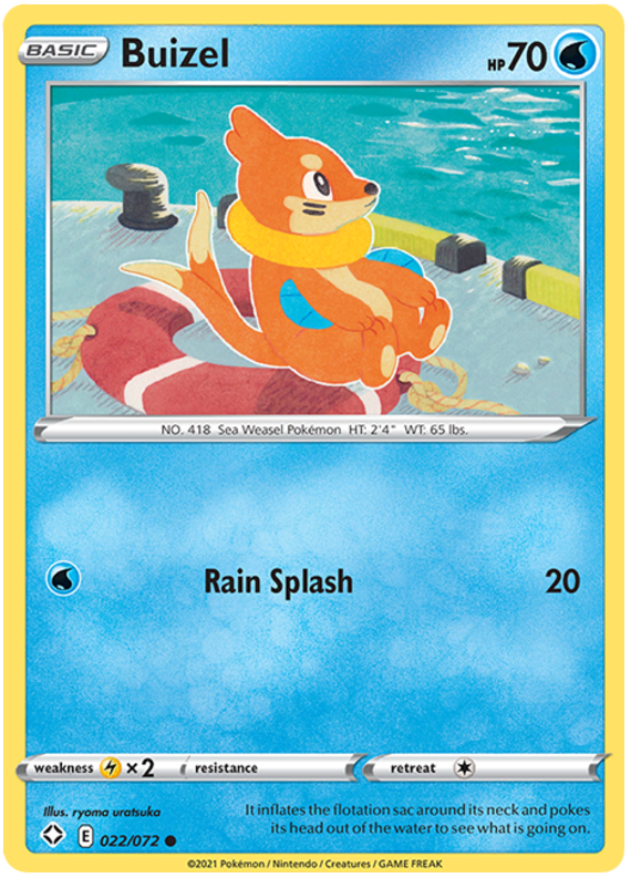 Sword and Shield Shining Fates 022 Buizel