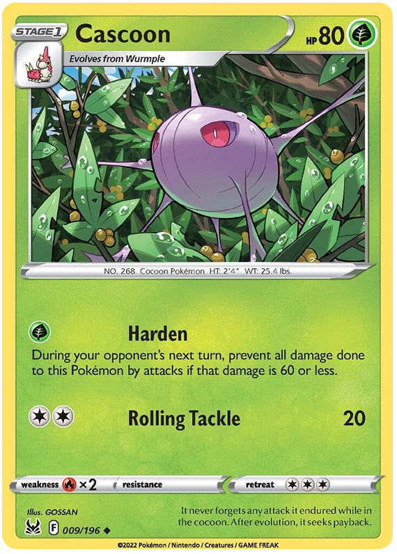 Sword and Shield Lost Origin 009 Cascoon