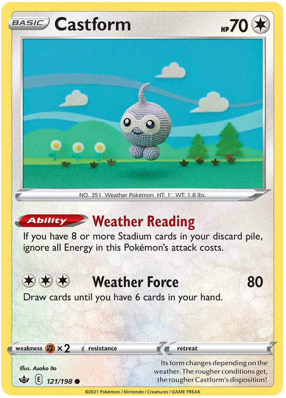 Sword and Shield Chilling Reign 121 Castform
