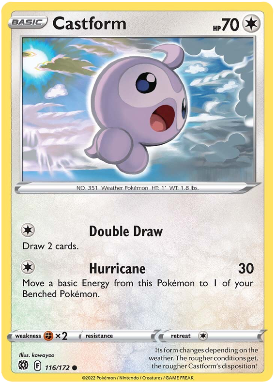 Sword and Shield Brilliant Stars 116 Castform