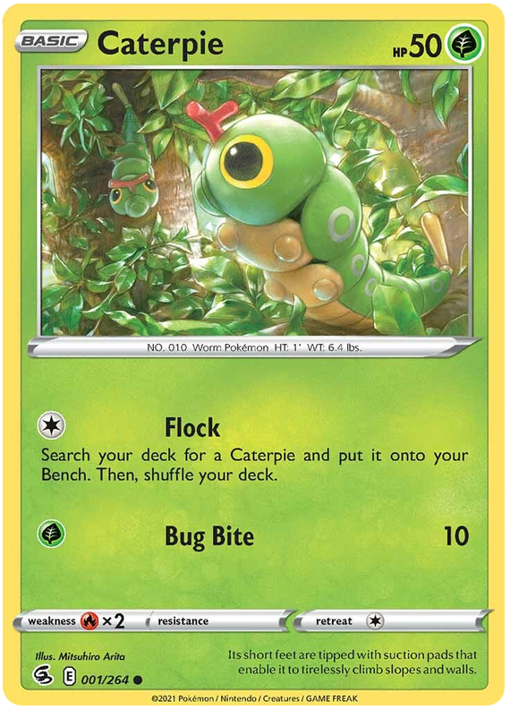 Sword and Shield Fusion Strike 001 Caterpie
