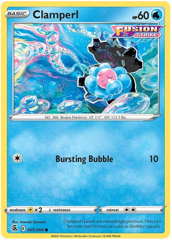 Sword and Shield Fusion Strike 065 Clamperl