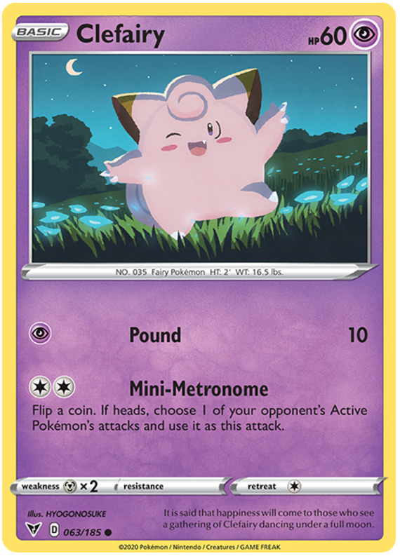 Sword and Shield Vivid Voltage 063 Clefairy