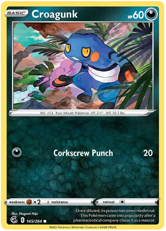 Sword and Shield Fusion Strike 165 Croagunk