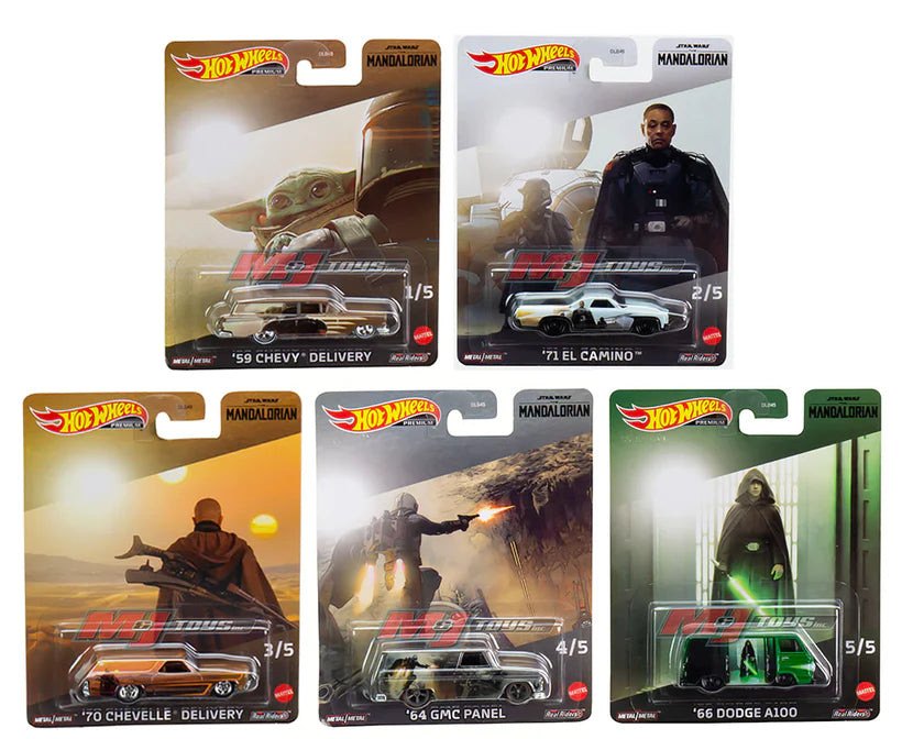 Hot Wheels Pop Culture 2023 Star Wars Mandalorian 5-Car Assortment