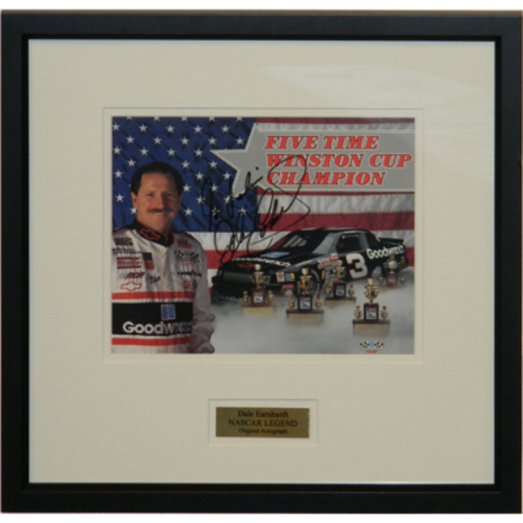 Dale Earnhardt Sr. Small Framed Signed Autographed Promo Photo