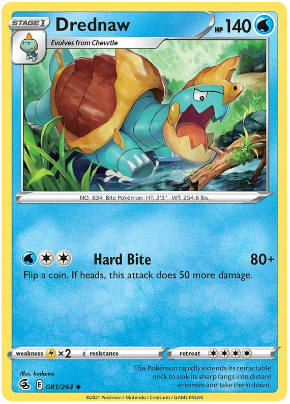Sword and Shield Fusion Strike 081 Drednaw