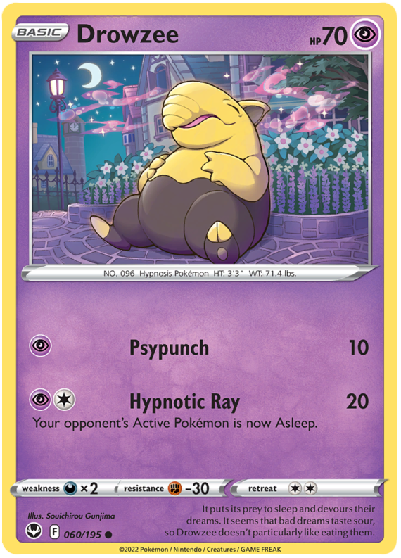 Sword and Shield Silver Tempest 060 Drowzee