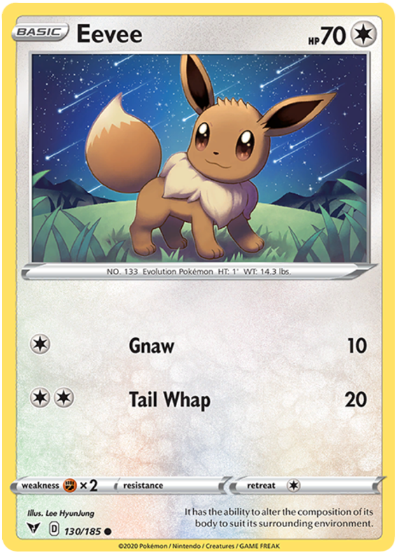 Sword and Shield Vivid Voltage 130 Eevee
