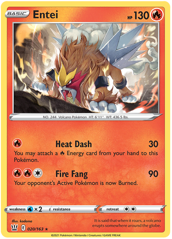 Sword and Shield Battle Styles 020 Entei