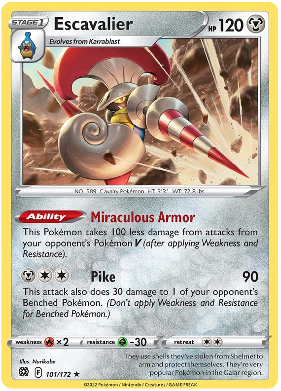 Sword and Shield Brilliant Stars 101 Escavalier