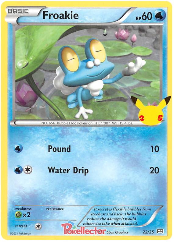 Sword and Shield McDonald's 25th Anniversary 22 Froakie