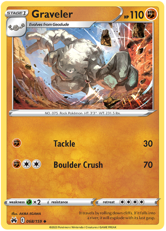 Sword and Shield Crown Zenith #68 Graveler