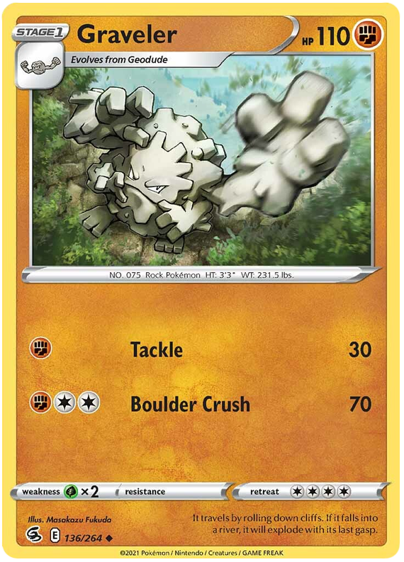 Sword and Shield Fusion Strike 136 Graveler