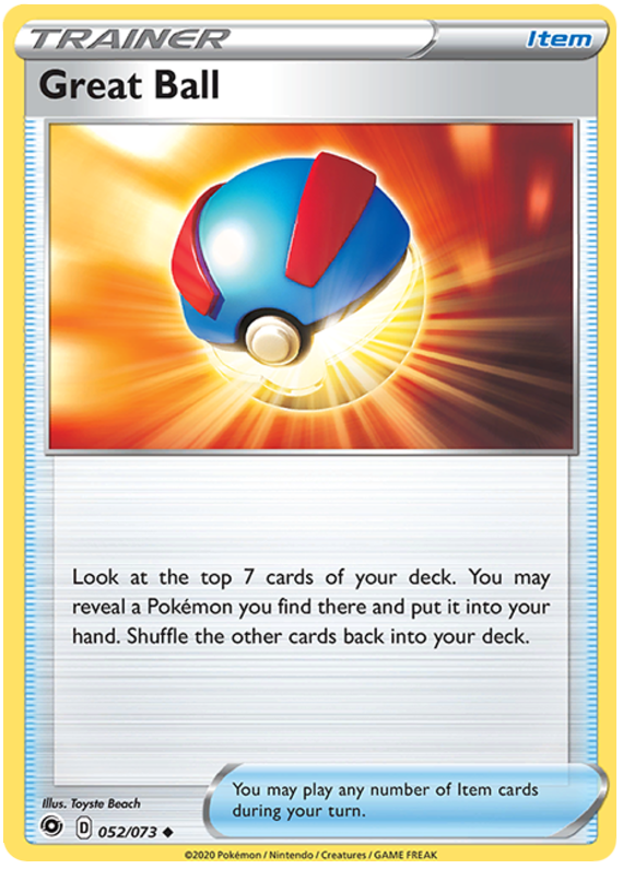 Sword and Shield Champion's Path 52 Great Ball